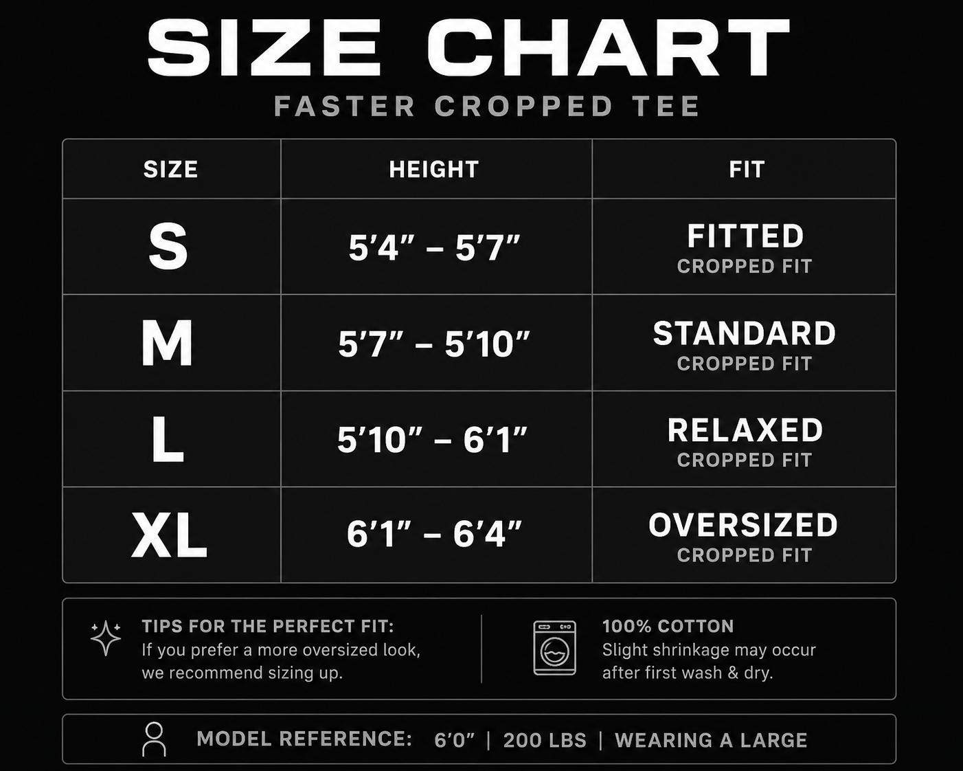 FASTER Cropped Off-White Tee's