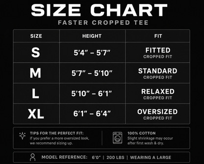 FASTER Cropped Off-White Tee's