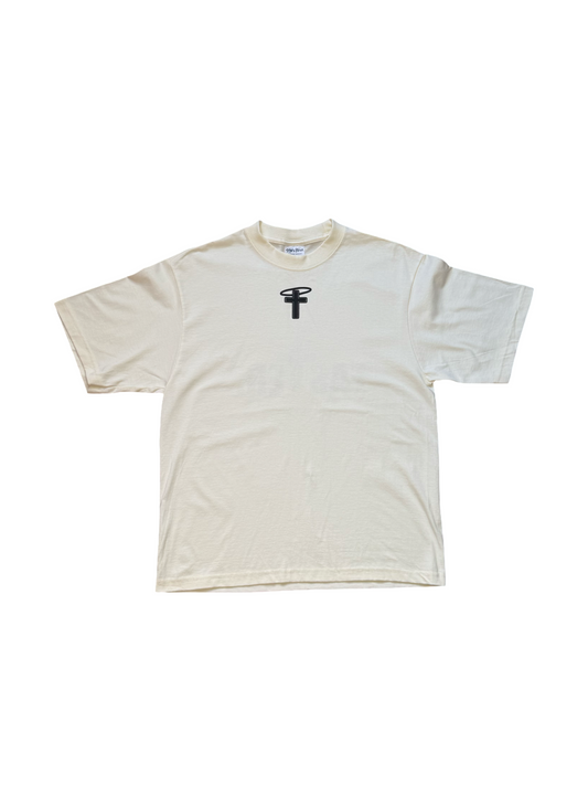 FASTER Cropped Off-White Tee's