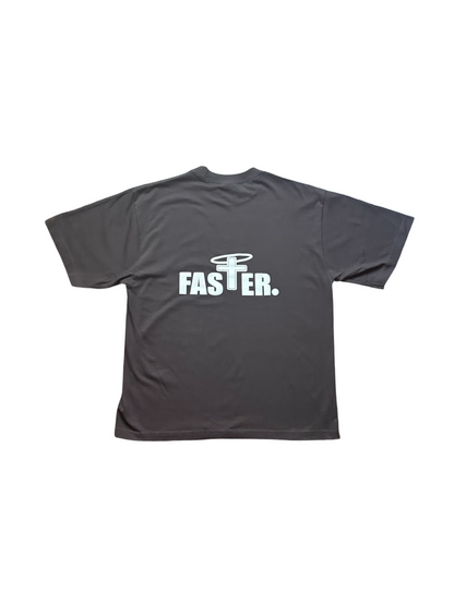 FASTER Cropped Off-Black Tee's