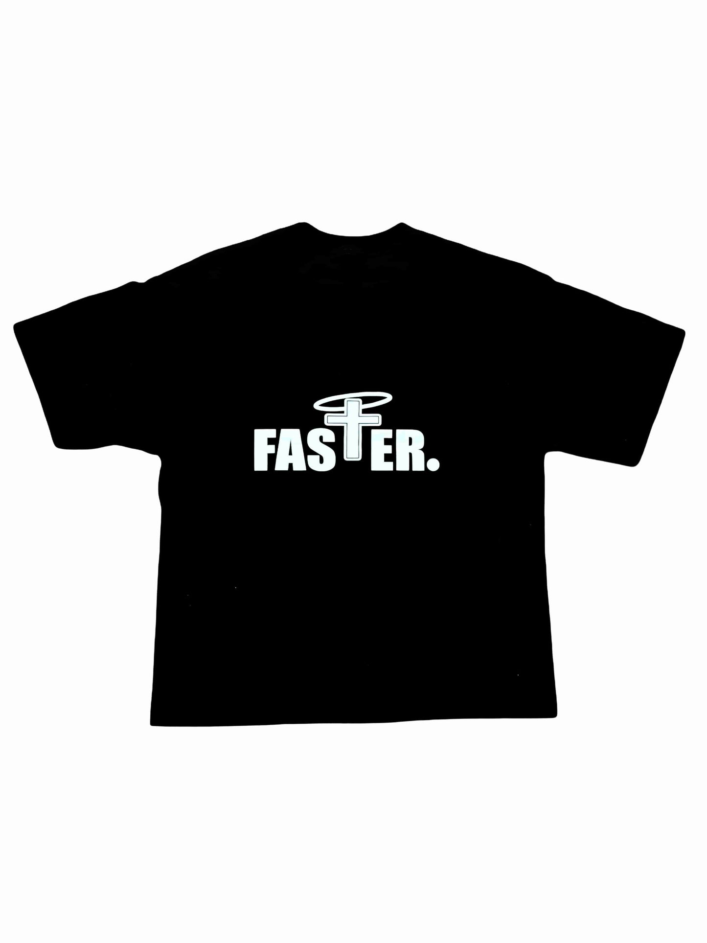 FASTER Cropped Black Tee's